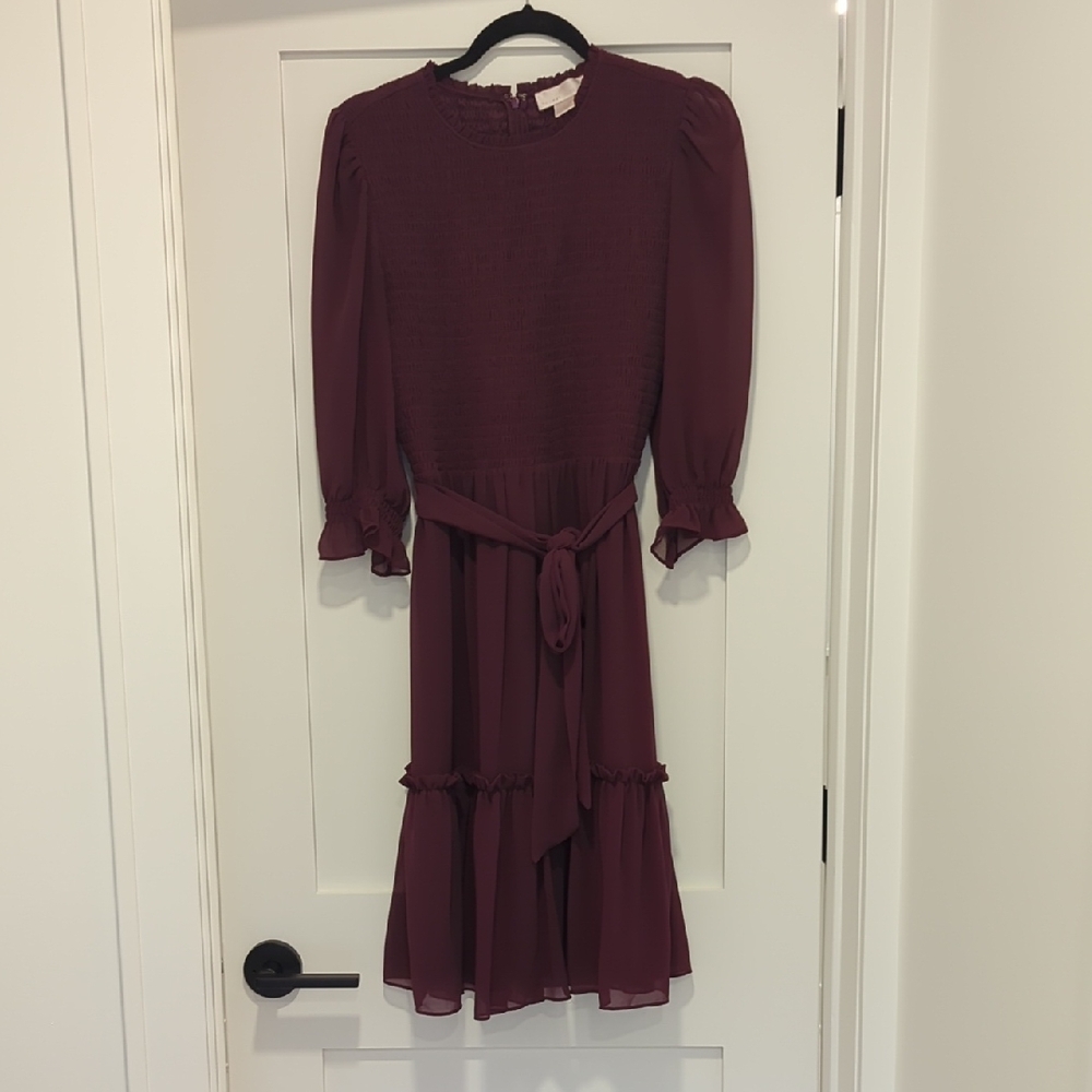 Rachel Parcell Elegant Burgundy Dress Small